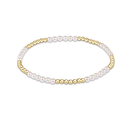ENewton Classic Blissful Pattern 2.5 Bead Bracelet - 3mm Pearl