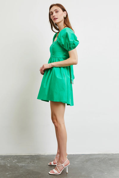 sismetry 【ラベンダー】 back ribbon puff dress lavender】 back ribbon puff dress | sismetry