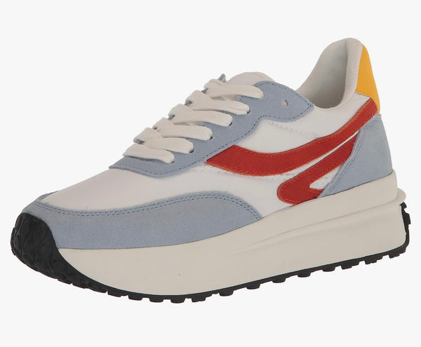 STEVE MADDEN Suede ACTIONS Retro Sneaker – Silver Accents