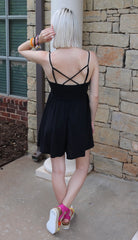 RELY Strappy~Back Knit Short Romper