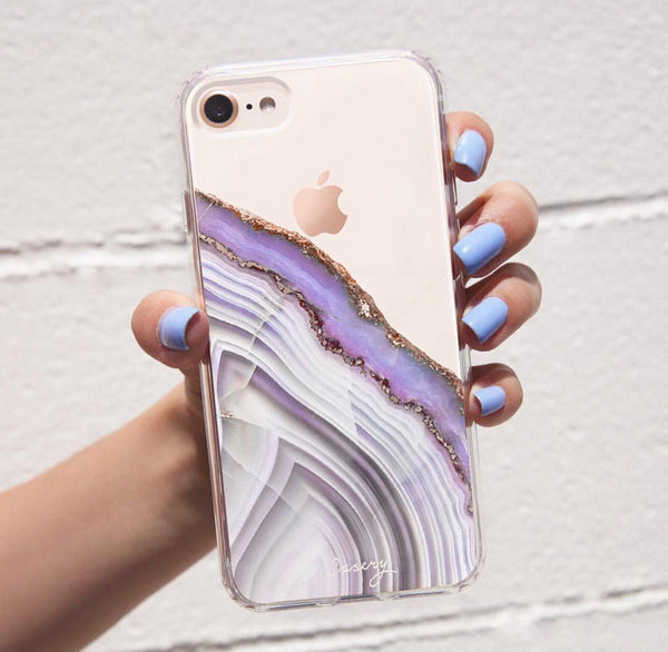 THE CASERY Light Purple AGATE Phone Case – Silver Accents