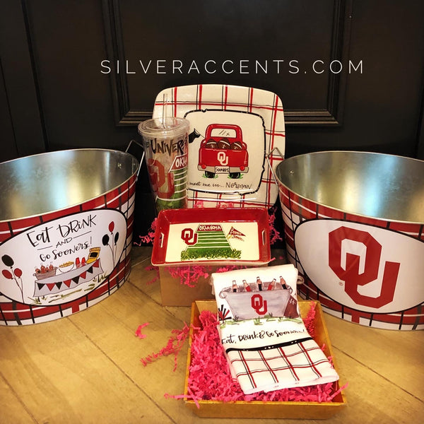 55 MEET ME IN NORMAN Gift Basket Assortment Silver Accents