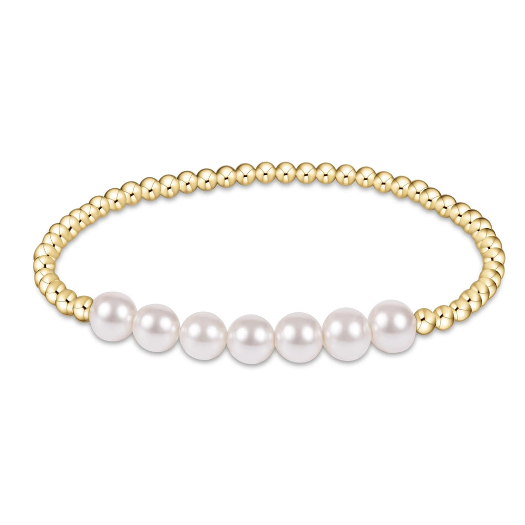 ENEWTON Classic Gold BEADED BLISS 3mm bead bracelet- 6mm PEARL Combo Bracelet