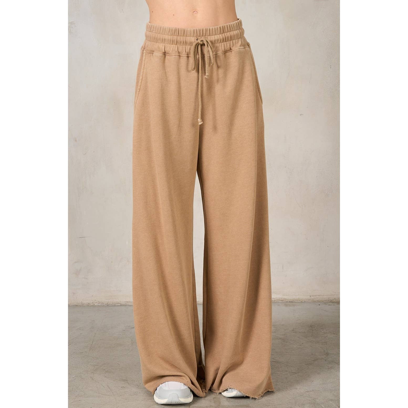 Matching Rib Wide Oversize Sweatpants: HUNTER GREEN / L