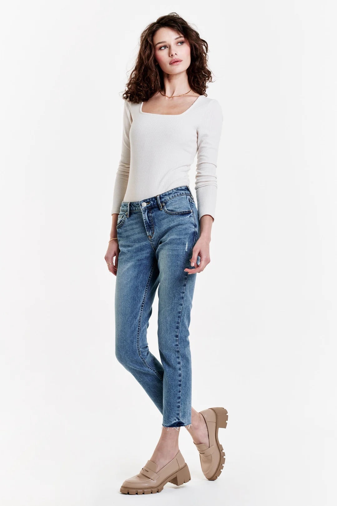 DEAR JOHN HiRise BLAIRE Ankle Slim Straight Leg Jeans