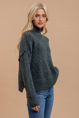 CAROL MockNeck DropSleeve Sweater Top