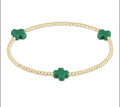 ENewton EMERALD Signature CROSS Gold Pattern 3mm Bead Bracelet