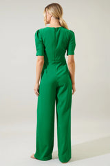 GO GETTER Surplice Wideleg Jumpsuit