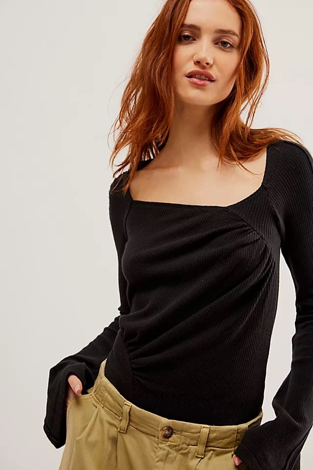 FREE PEOPLE Ribbed ON A CLOUD Bodysuit