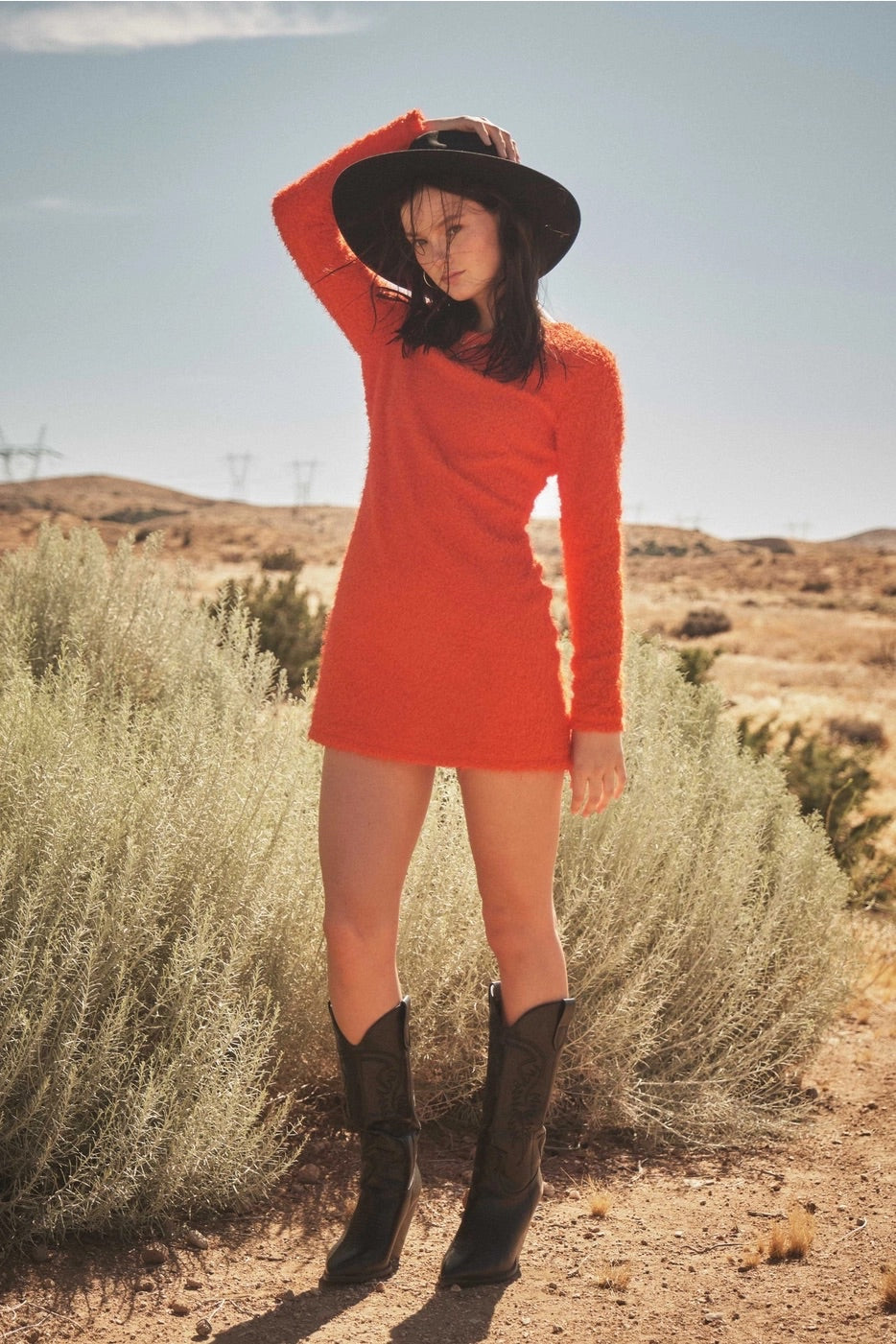 HART Fuzzy Sweater Long Sleeve Dress