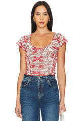 FREE PEOPLE Mesh Floral OH MY BABY Tee