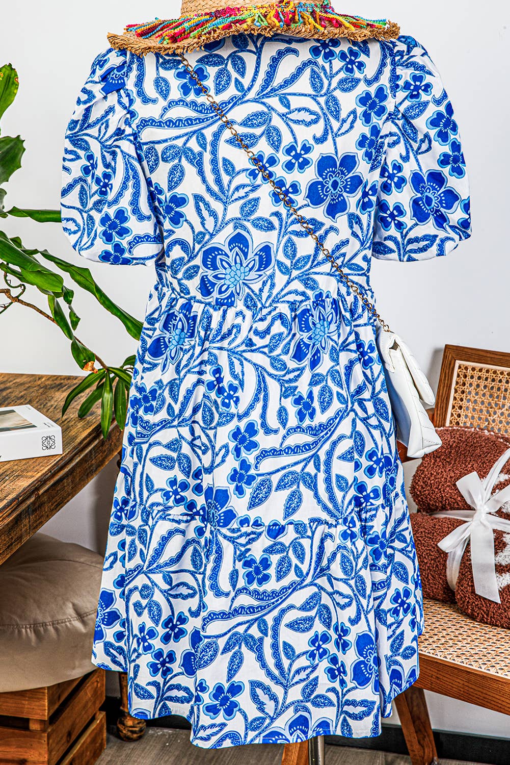 WAIVER Floral PuffSleeve Tiered Dress
