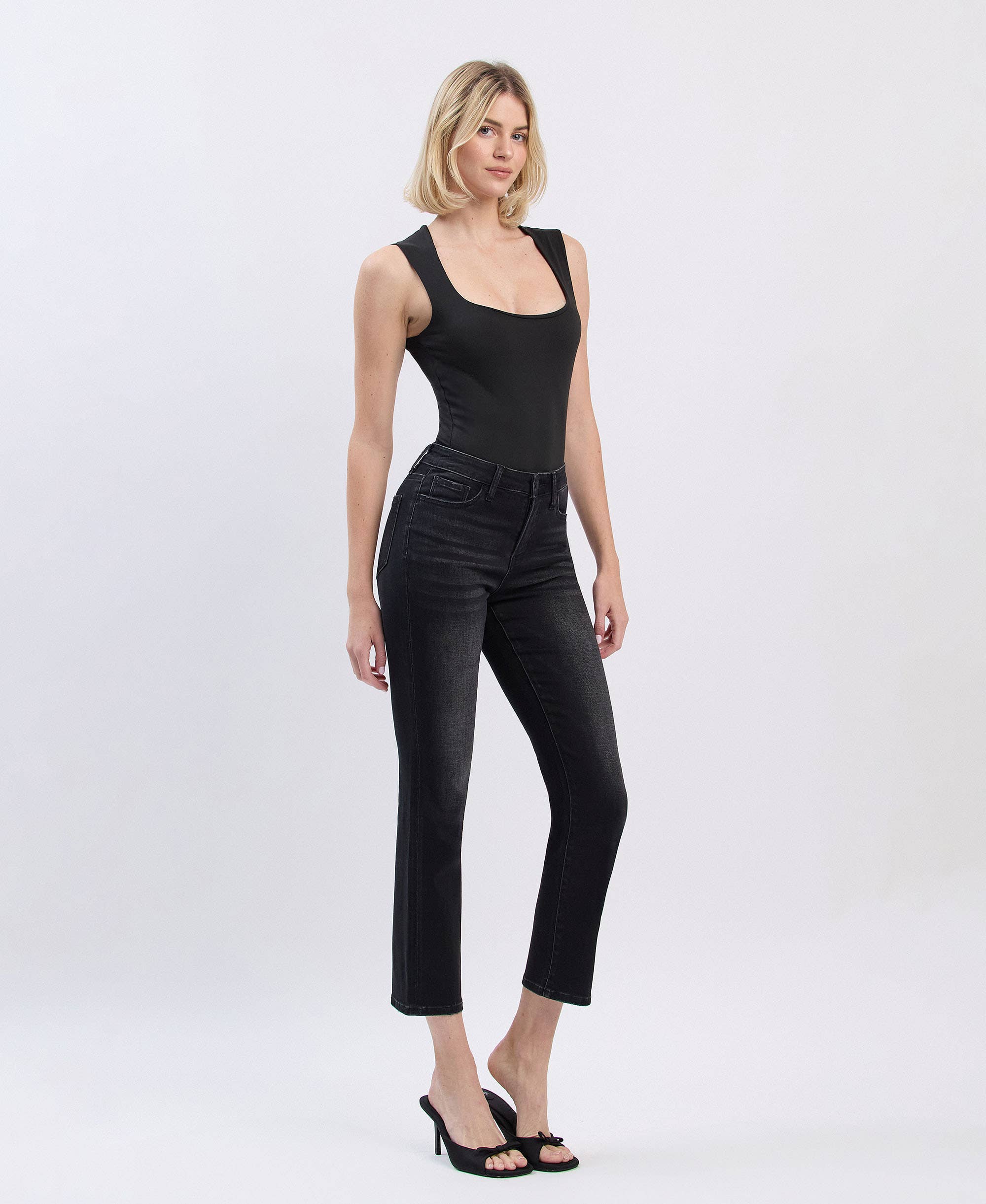 VERVET by Flying Monkey  HiRise JEANNE Slim StraightLeg Ankle Jean