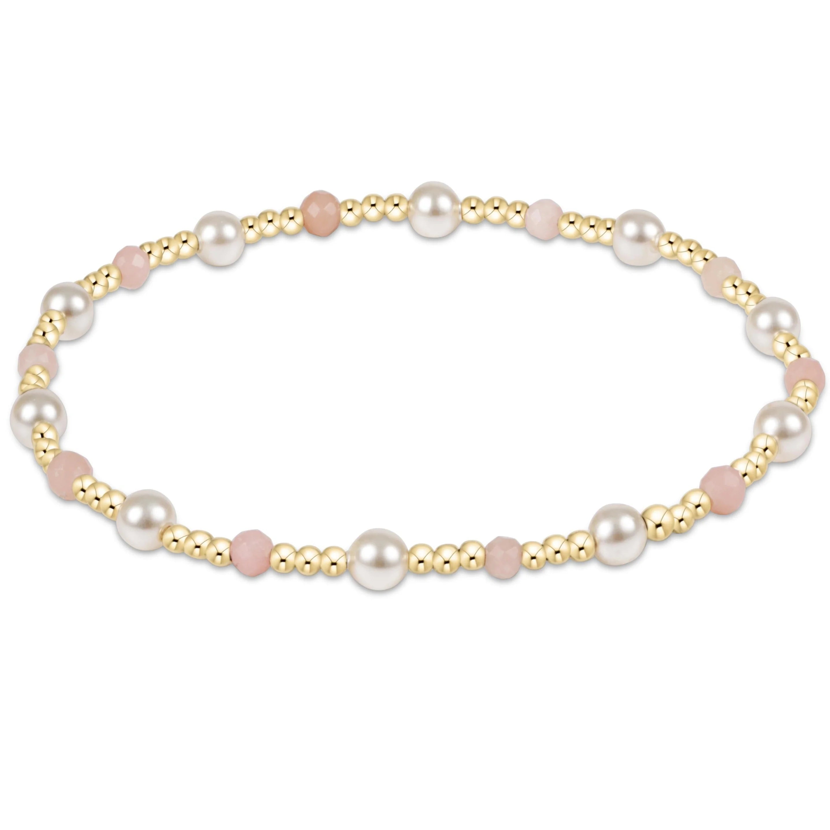 Enewton Pearl SINCERITY 4mm Bead Bracelet - PINK OPAL