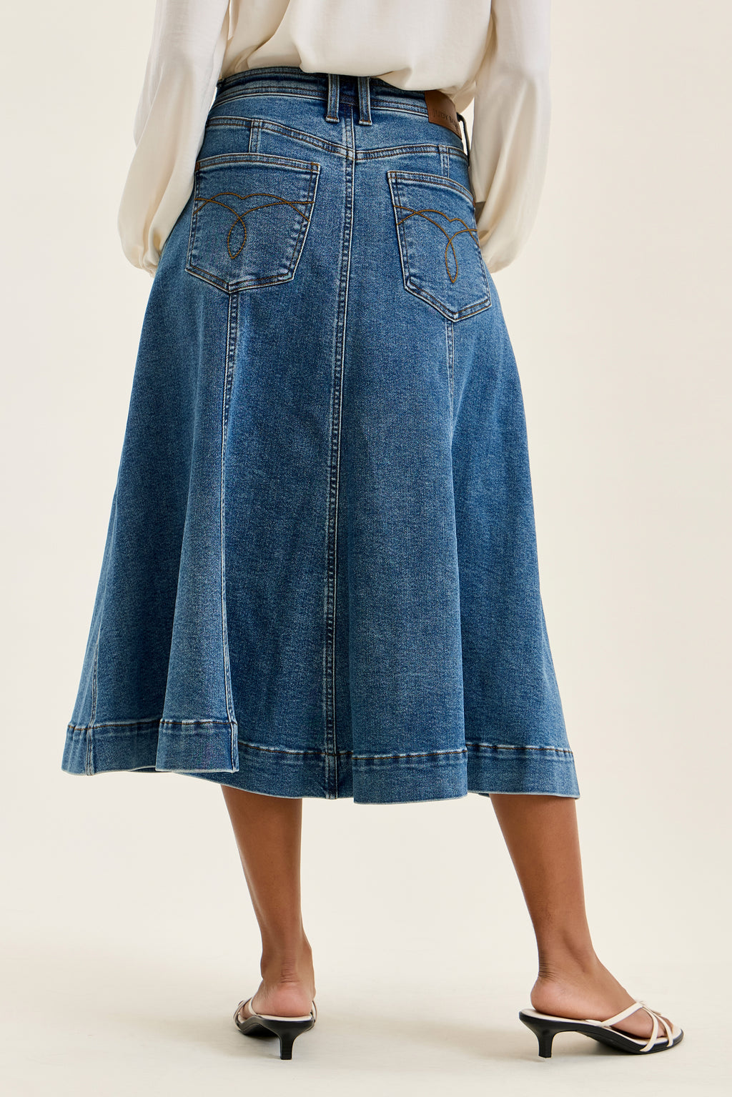 JUDY BLUE High-Waisted Lasso Skirt - Medium Stone