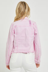 RENE MineralWash FrayHem Denim Jacket