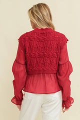 CELESTE Crochet Layered Twofer Top