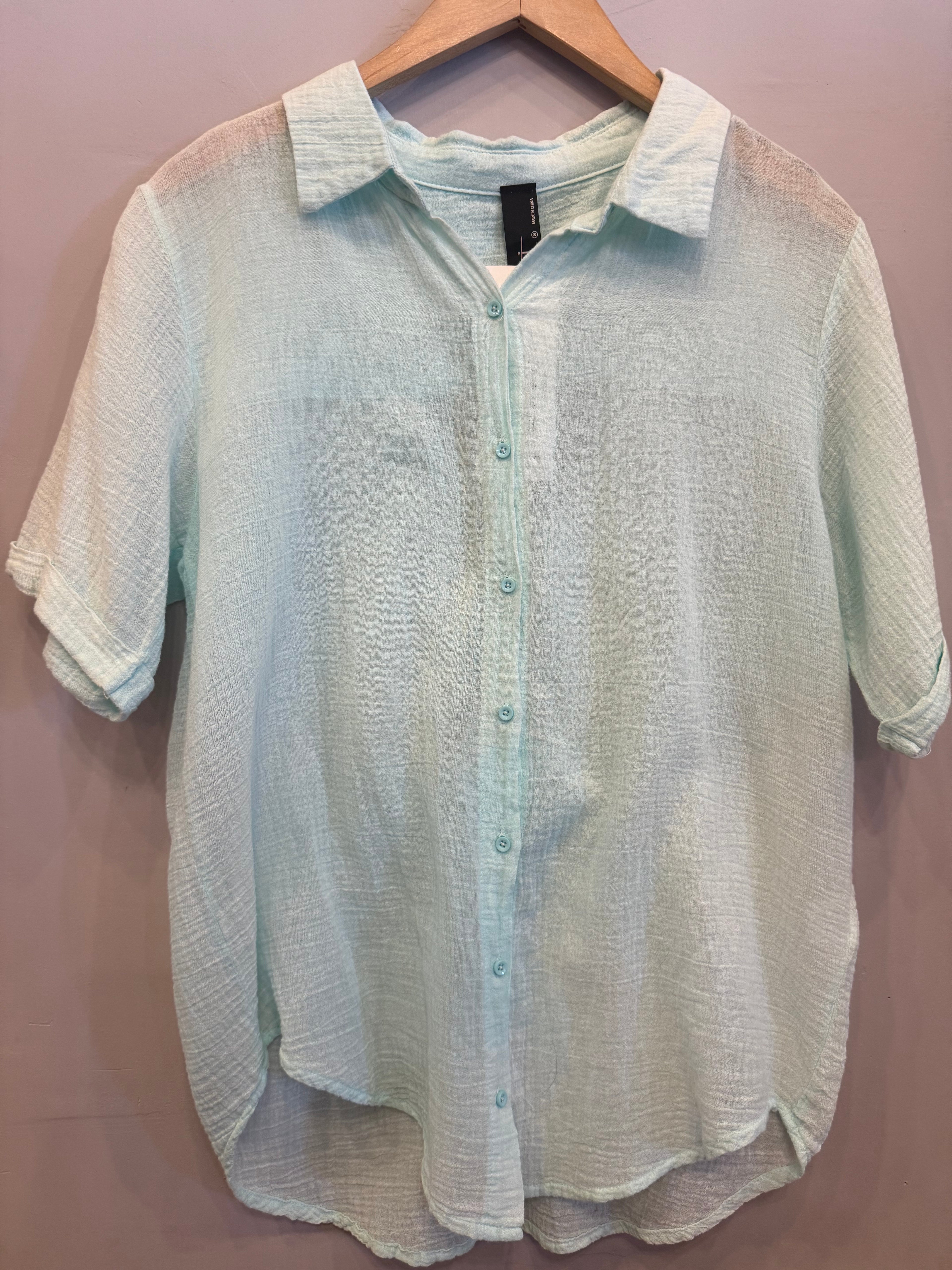 BOBI Gauze SOCIETY ButtonDown Top