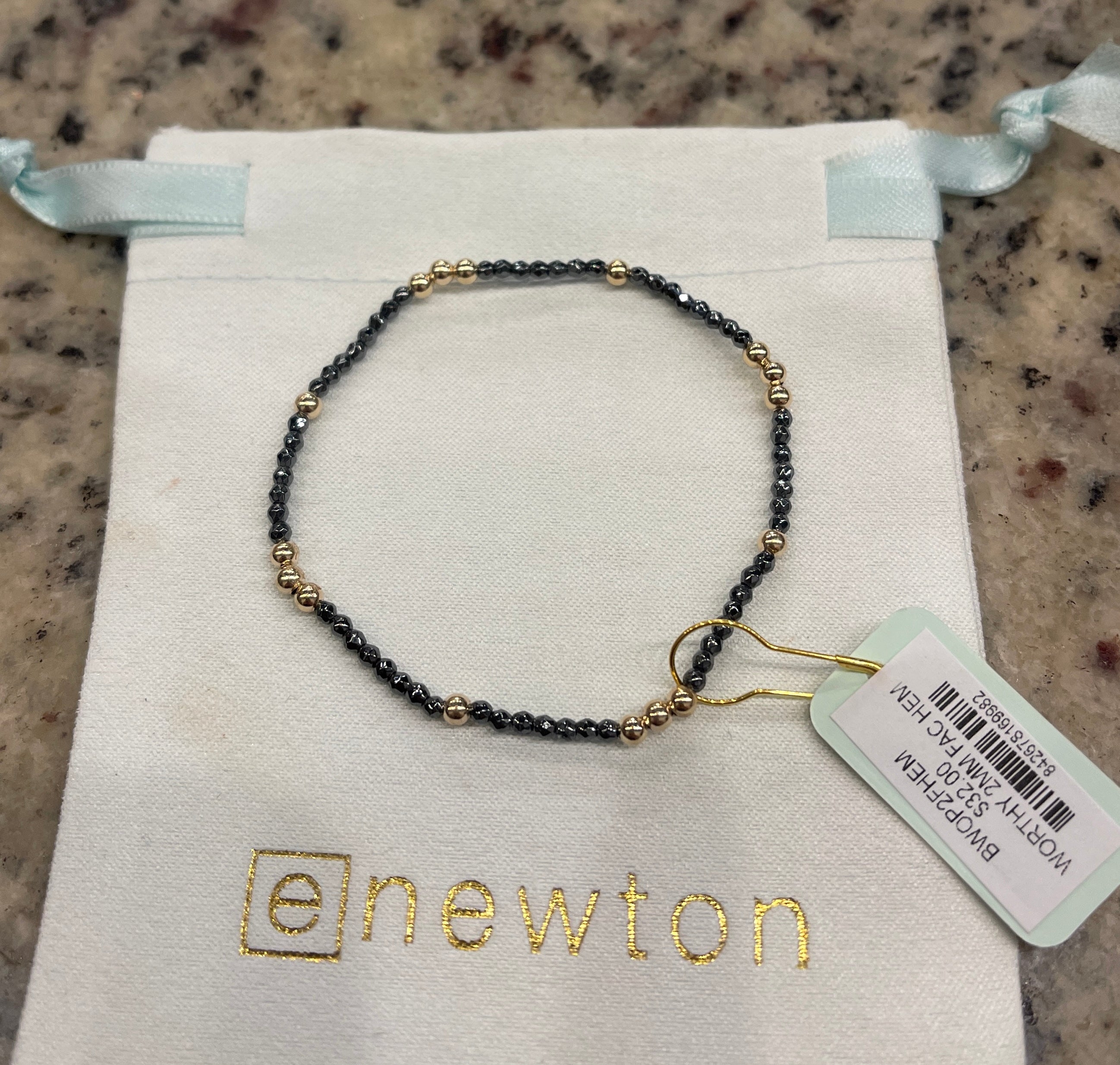 ENEWTON 2mm WORTHY Pattern Bead Bracelet