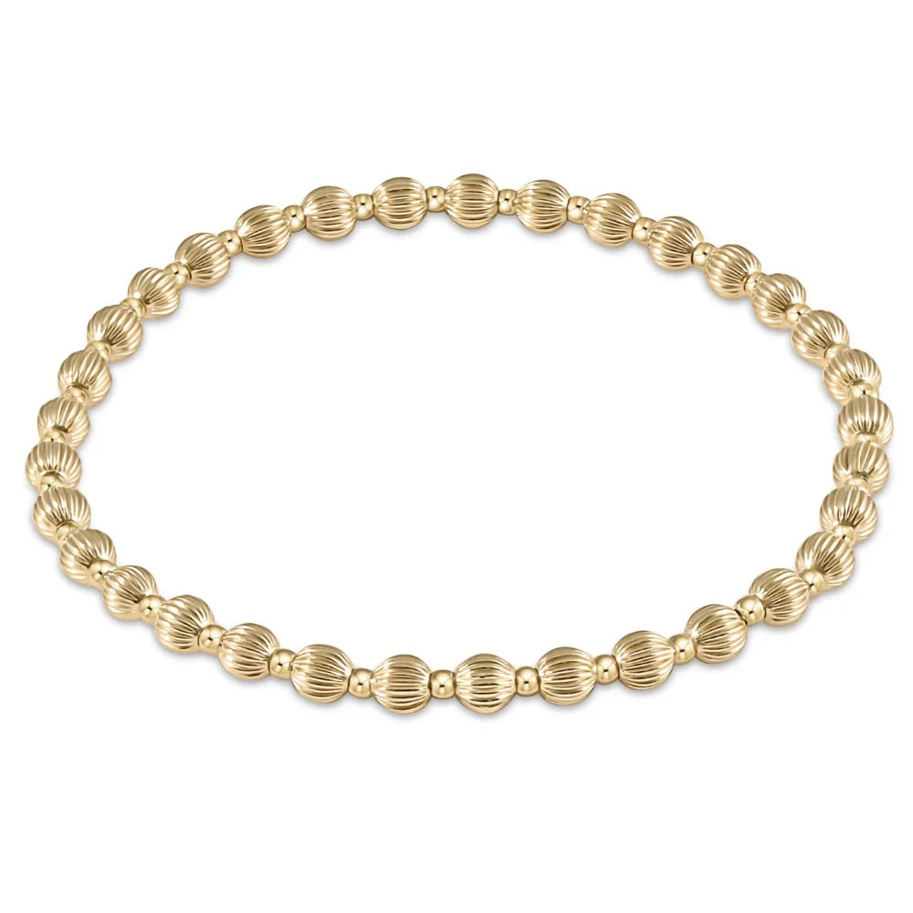 ENEWTON 4mm DIGNITY GRATEFUL Pattern Bead Bracelet-Gold