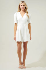 GO GETTER Surplice Mini Dress