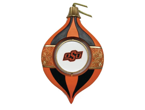 SANTA’S WORKSHOP College Spinning OKLAHOMA STATE Ornament
