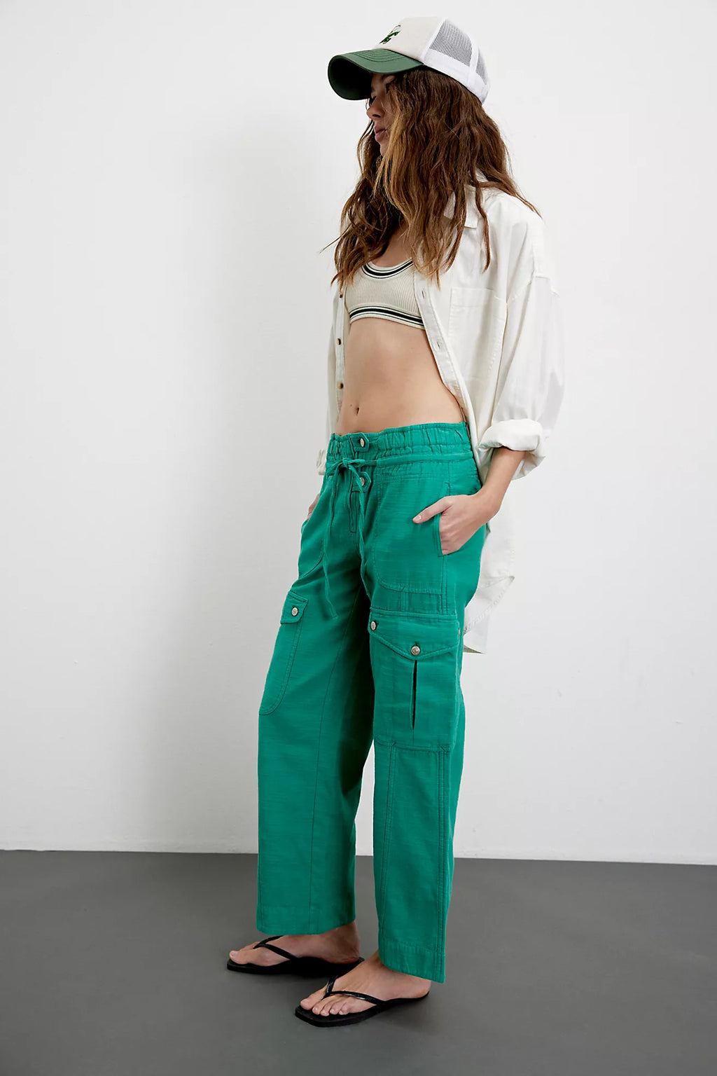 FREE PEOPLE Green PARK AVE Pants