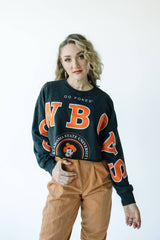 GAMEDAY SOCIAL Oklahoma State PHIPPS Split Cropped Longsleeve Top