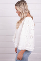 FREE PEOPLE Embroidered SUN VALLEY Top