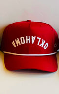 Performance Rope Hats OKLAHOMA Crimson (White Rope)
