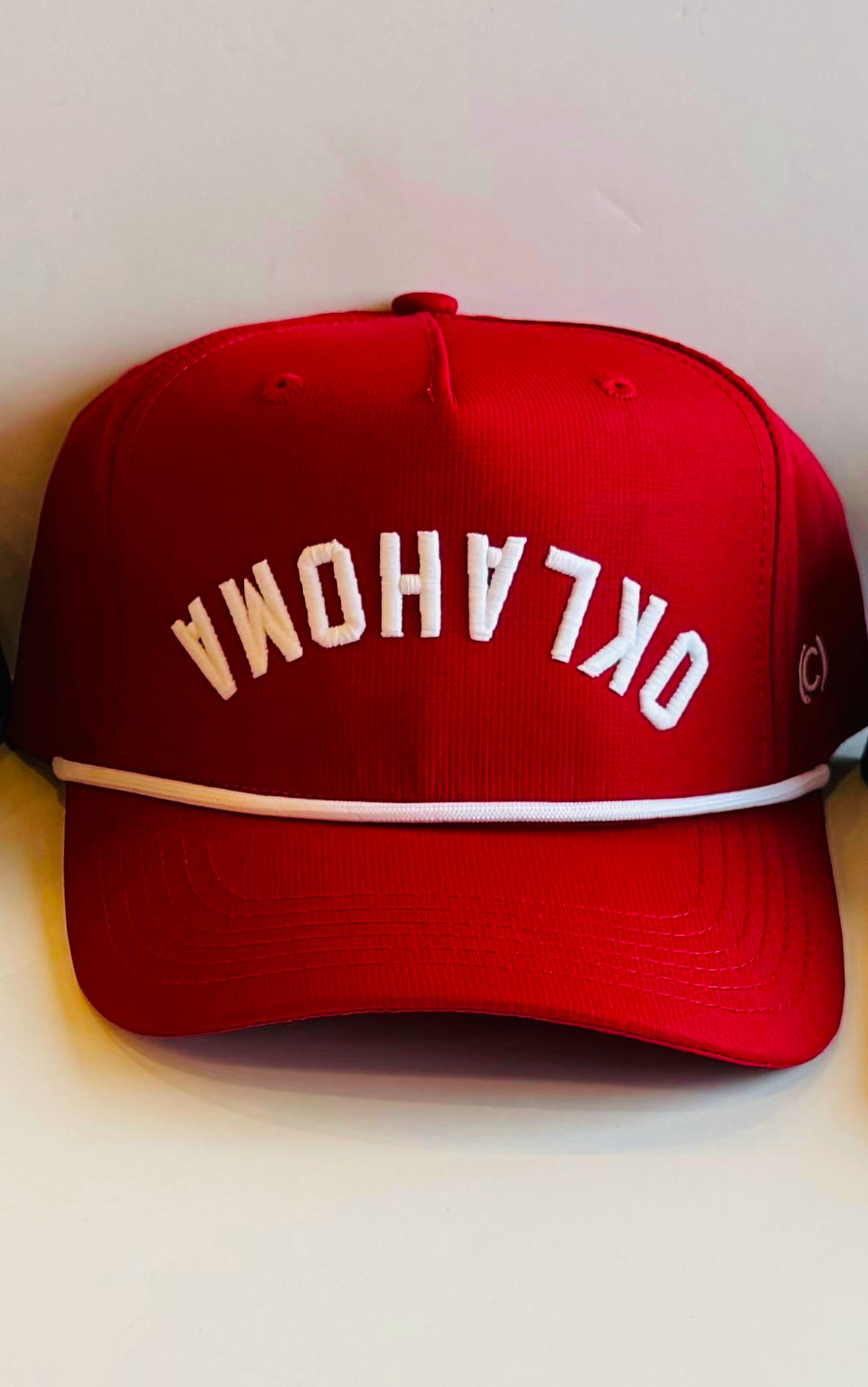 Performance Rope Hats OKLAHOMA Crimson (White Rope)