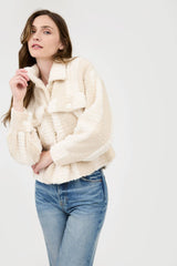 SPRITZ Shearling Stripe Jacket