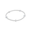 ENEWTON Small SIGNATURE CROSS Pattern Sterling Silver 2mm Bead Bracelet