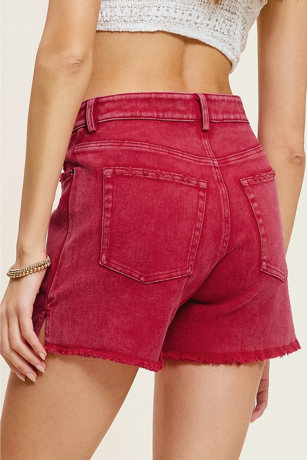 STRATEGY MinWash FrayHem Denim Shorts