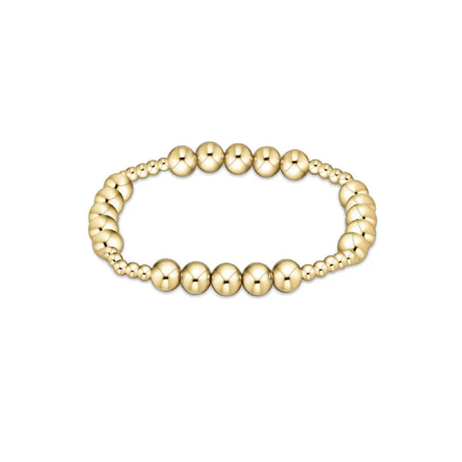 Enewton Classic BLISSFUL Pattern 3mm Bead Bracelet - 6mm Gold