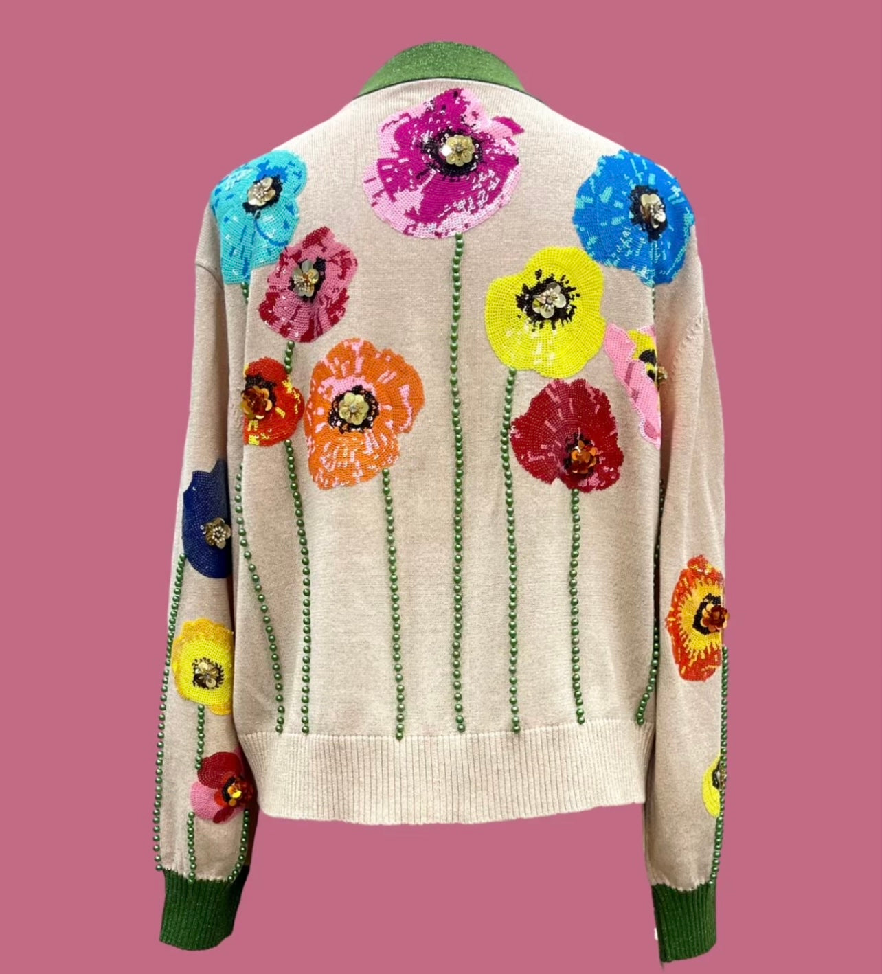 QUEEN OF SPARKLES Lurex Knit/Sequin POPPY Cardigan Top Jo Jo