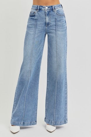 GRIFFYN PintuckSeam WideLeg Trouser Jean