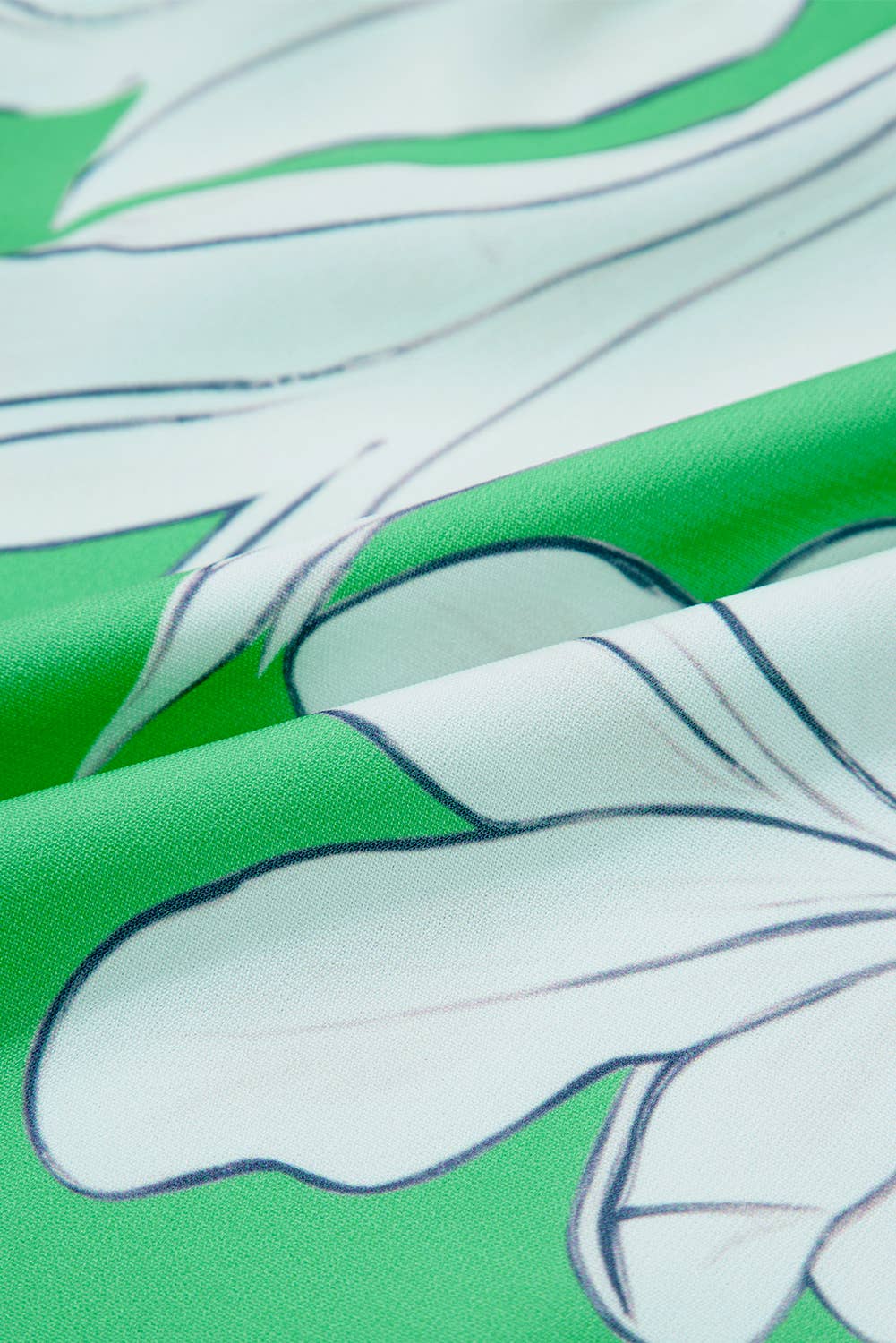 REGARD Floral Ric Rac Trim PuffSleeve Button Up Top