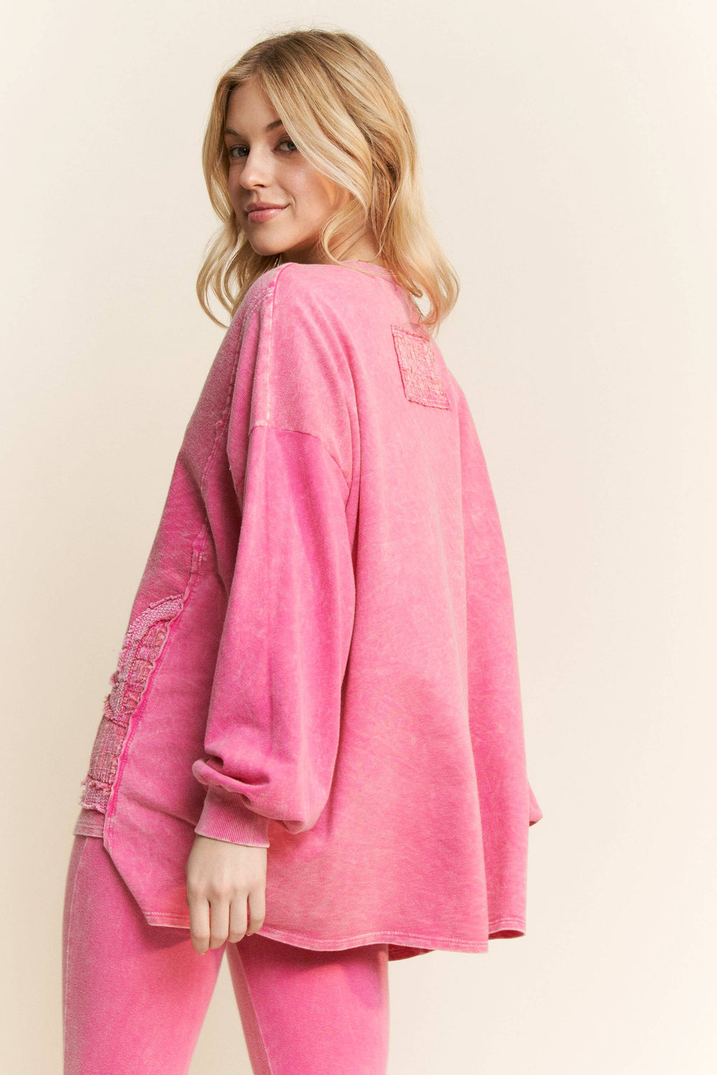 ENAMORED Mineral Washed Valentines Heart Sweatshirt