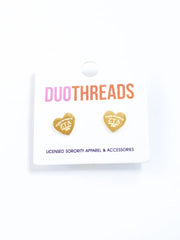 DUOTHREADS Sorority HEART Earrings