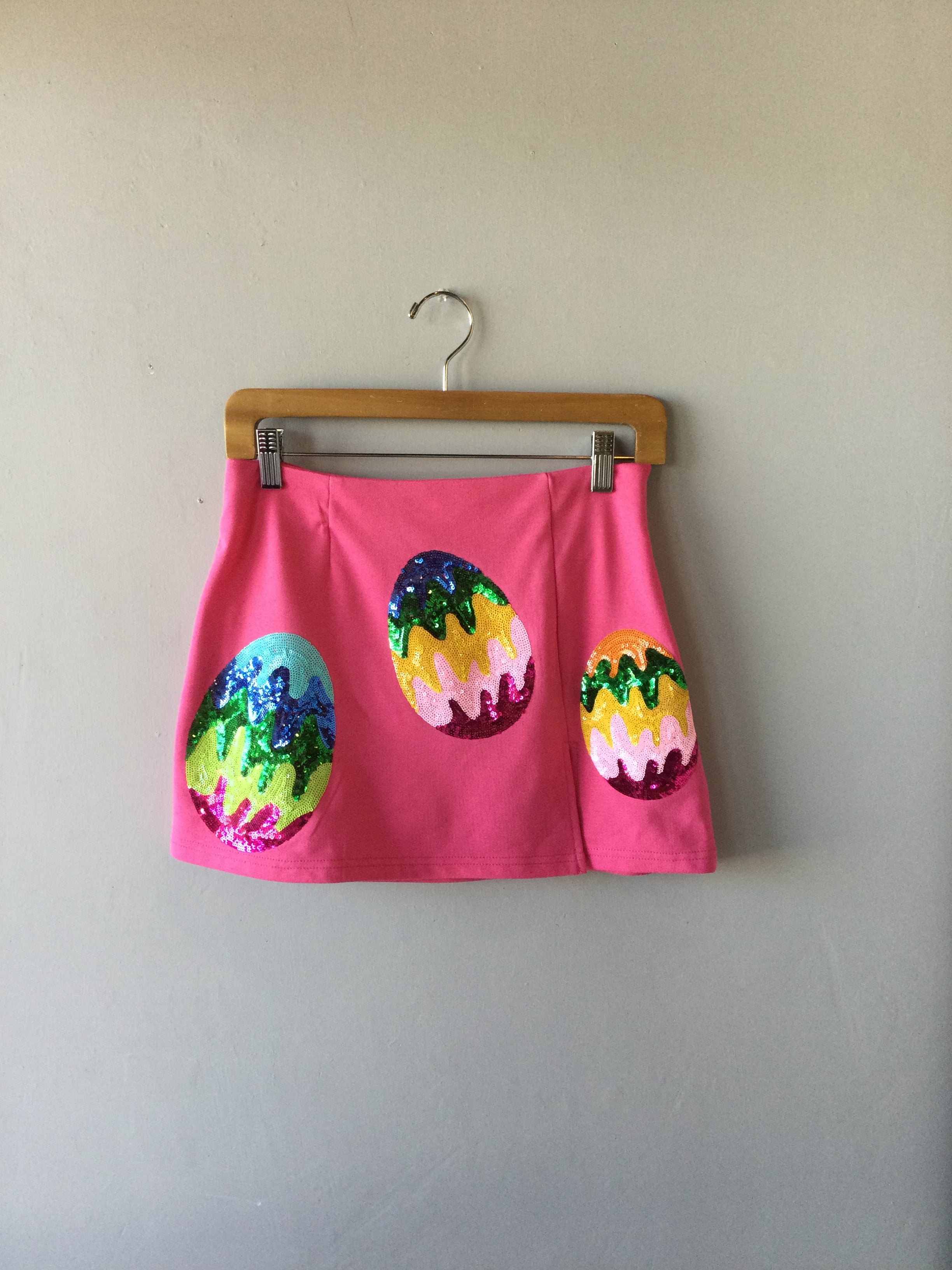 QUEEN OF SPARKLES Sequin GROOVY EASTER EGG Skort