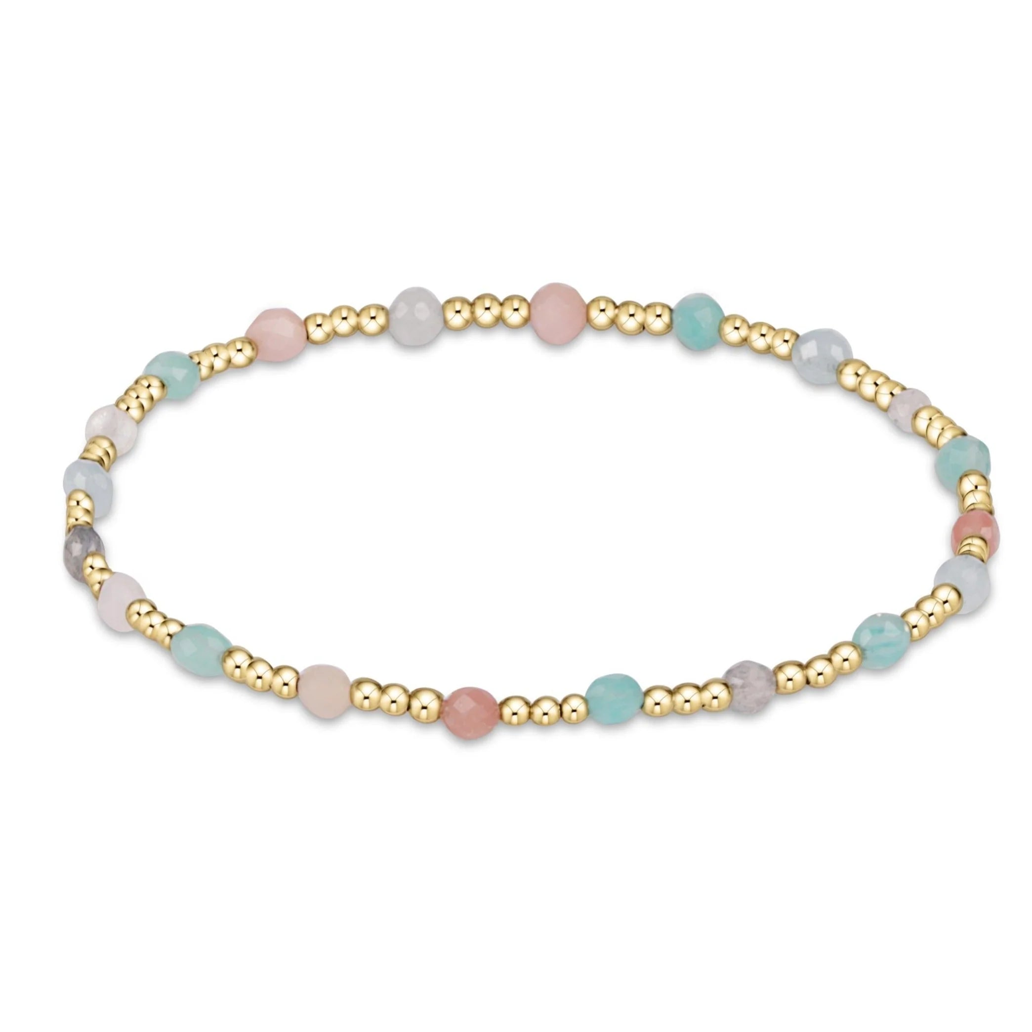 Enewton Gemstone Gold SINCERITY Pattern 3mm Bead Bracelet - HOT MESS SS25