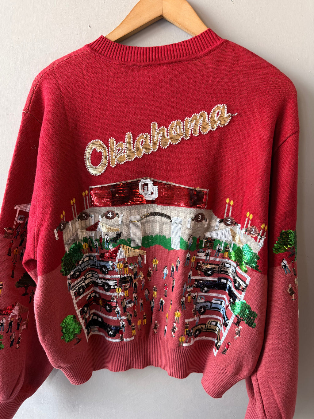 Queen of Sparkles Licensed OU Tailgate Party Cardigan
