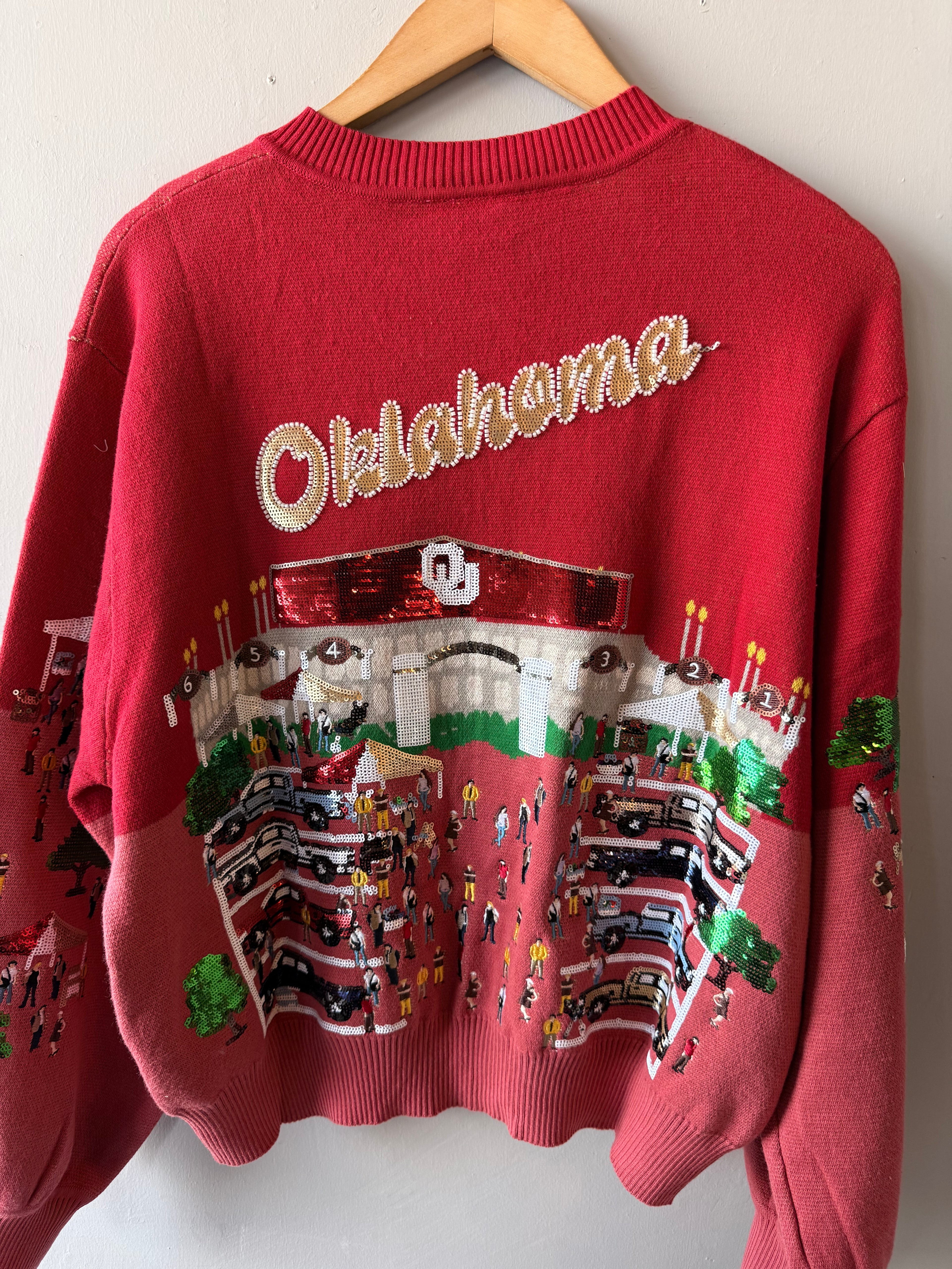 Queen of Sparkles Licensed OU Tailgate Party Cardigan