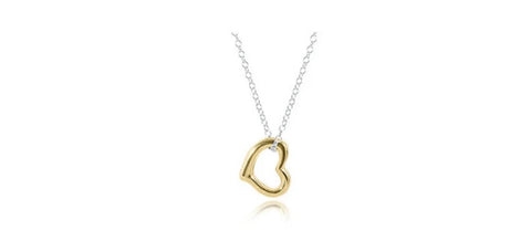 ENewton LOVE CHARM Gold Mixed Metal Necklace