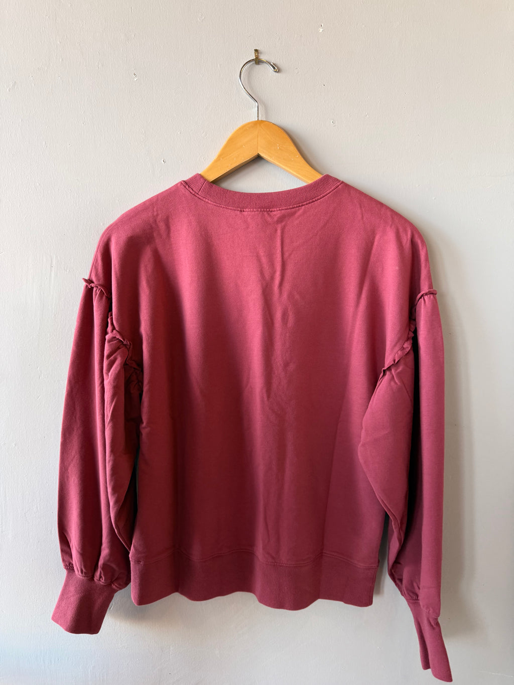 Another Love Jasmira Ruffle Shoulder Top - Merlot