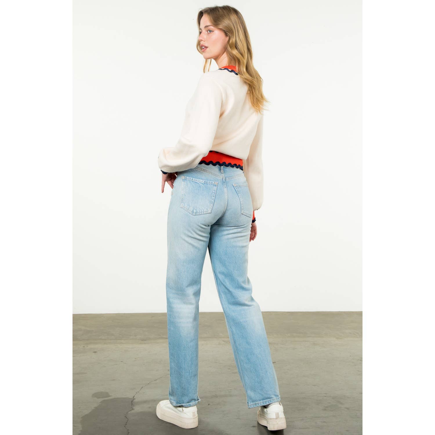 SHAI Ricrac Trim ButtonUp Knit Cardigan Top