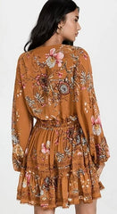 FREE PEOPLE VNeck CHERRY BLOSSOM Mini Dress