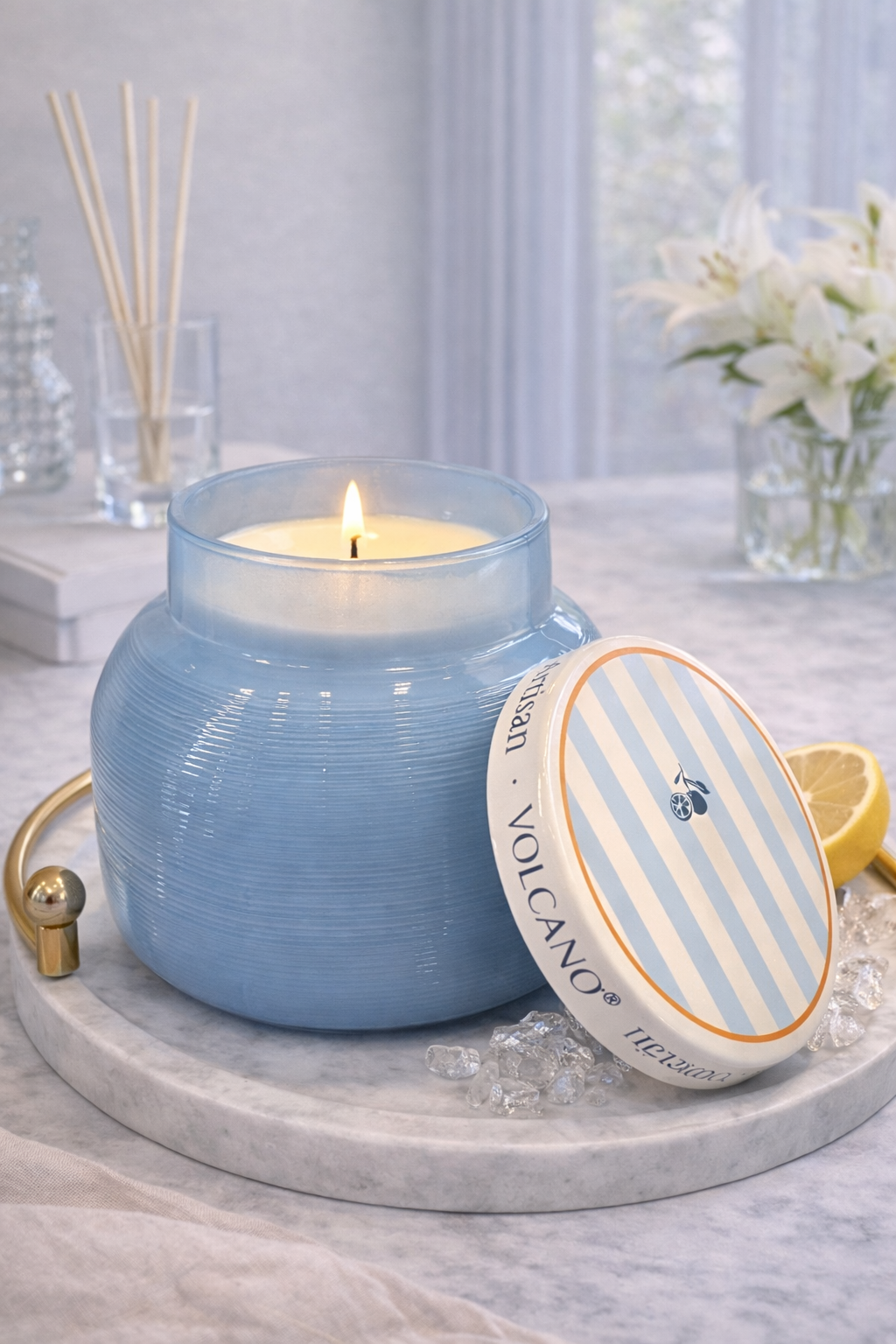Capri BLUE Volcano Artisan Signature Candle 19oz