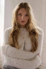 FREE PEOPLE FuzzyKnit CELESTE JewelButton Cardigan